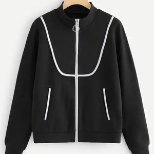 Seam Detail Zip Up Jacket